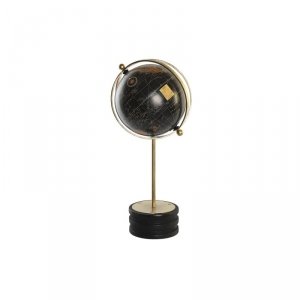Globus DKD Home Decor Czarny Złoty Metal Drewno mango 24 x 20 x 52 cm
