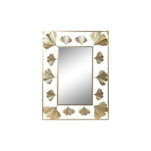Lustro ścienne DKD Home Decor Złoty Liść roślin 71 x 1 x 97 cm