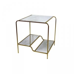 Stolik DKD Home Decor Złoty Metal Lustro 50 x 50 x 55 cm