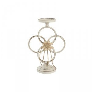Świeczniki DKD Home Decor 24 x 13 x 34 cm Metal Biały