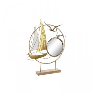 Figurka Dekoracyjna DKD Home Decor Lustro Złoty Metal Śródziemnomorski (53 x 9 x 67 cm)