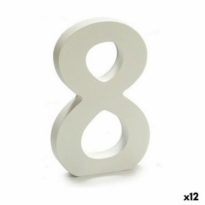 Cyfry Pincello 8 Biały 1,8 x 21 x 17 cm (12 Sztuk)