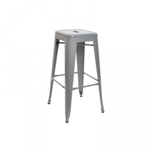 Taboret DKD Home Decor 43 x 43 x 76 cm Szary Metal
