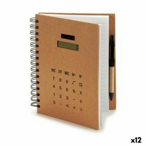 Książeczka na spirali z długopisem Pincello AR1810114 2,5 x 21 x 18 cm Kalkulator (12 Sztuk)