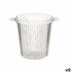 Pojemnik na lód Leknes CH26183 Przezroczysty polistyrenu Paski 16,5 x 17 x 21 cm (12 Sztuk)