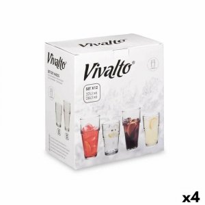 Zestaw kieliszków Vivalto S12176/BHA Przezroczysty Szkło 260 ml 370 ml (4 Sztuk)