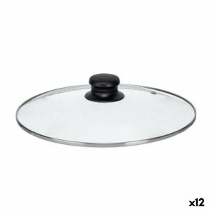 Pokrywna na Garnek Kinvara CN-SW1304-26CM Przezroczysty Srebrzysty Szkło 26 cm (12 Sztuk)