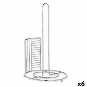 Uchwyt na papier kuchenny Kinvara W7728-3-CHROME Srebrzysty Metal 18,5 x 31,5 x 18,5 cm (6 Sztuk)