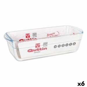 Prostokątna forma Quttin 63079 1,7 L Szkło 28,2 x 11,6 x 7,7 cm (6 Sztuk)