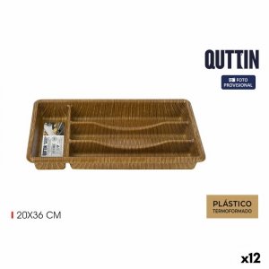 Organizer na Sztućce Quttin 20 x 36 cm Tworzywo termoplastyczne (12 Sztuk)