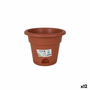 Doniczka z Podstawką Dem Greentime Brązowy 20 x 20 x 16 cm (12 Sztuk)