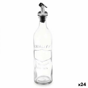 Buteleczka na oliwę Vivalto YHP-SZ57A/TH12 Przezroczysty Szkło Z reliefem 500 ml (24 Sztuk)