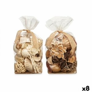 Decorative Potpourri Biały Brązowy 19 x 40 x 14 cm (8 Sztuk)