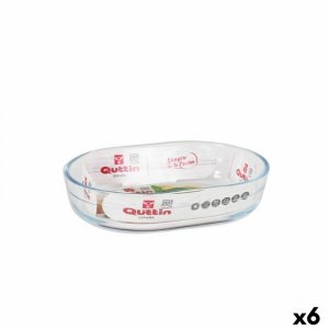 Naczynie do Piekarnika Quttin   Szkło Owalne 600 ml 17,6 x 12,7 x 4 cm (6 Sztuk)