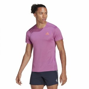Koszulka z krótkim rękawem Męska Adidas Adizero Speed Ciemny róż