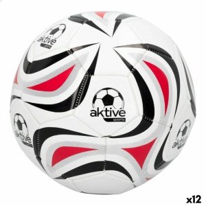 Piłka Nożna Aktive 5 Ø 22 cm Biały PVC (12 Sztuk)