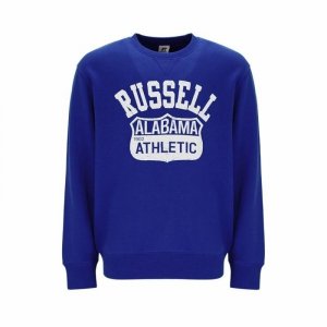 Bluza bez kaptura Męska Russell Athletic State Niebieski