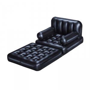 Bestway Inflancka Fotel 4 Pozycje Czarny 191x38x25 cm Wewnątrz 75114