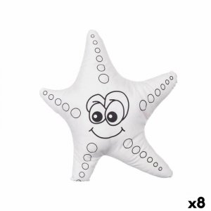 Pluszak do kolorowania Pincello ST371 Biały Czarny Materiał 26 x 26 x 8 cm Rozgwiazda (8 Sztuk)