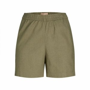 Krótkie Spodenki Sportowe Damskie Jack & Jones Kolor Zielony Płótno