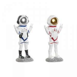 Figurka Dekoracyjna Home ESPRIT Niebieski Biały Czerwony Kobieta Astronauta 9 x 7 x 20 cm (2 Sztuk)
