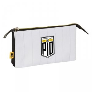Piórnik Potrójny Kings League PÍo Biały Czarny 22 x 12 x 3 cm