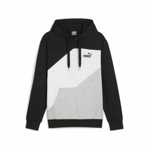 Bluza z kapturem Męska Puma Power Colorblock Czarny