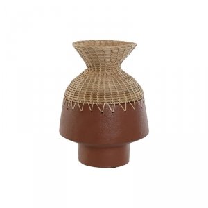 Wazon Home ESPRIT Naturalny Terakota 24 x 24 x 35 cm