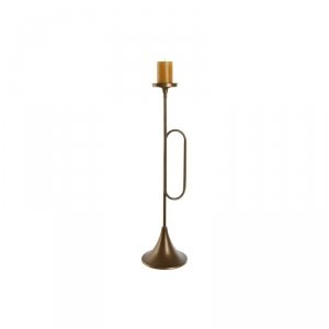 Świeczniki Home ESPRIT Złoty Metal 21 x 21 x 78 cm