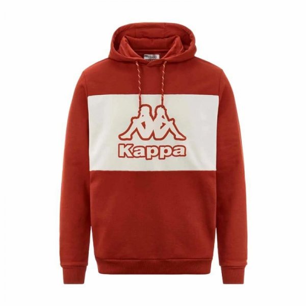 Bluza z kapturem Męska Kappa Ferti Swt Czerwony