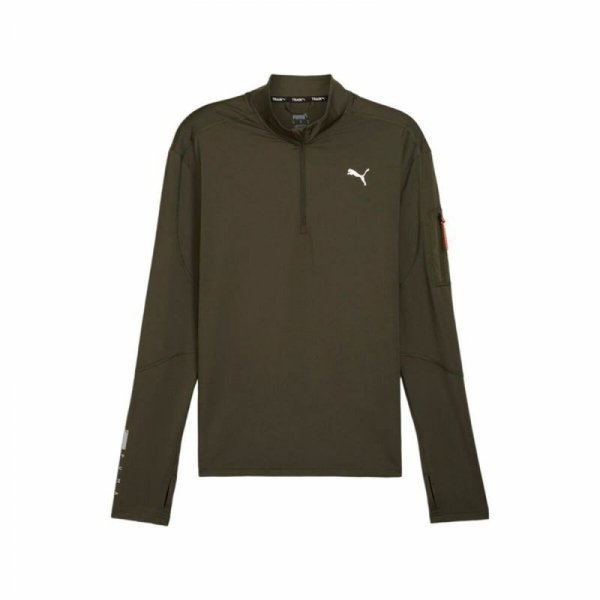 Bluza bez kaptura Męska Puma Flex 1/4 Zip Ciemna zieleń