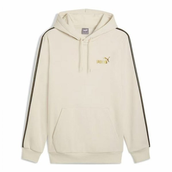 Bluza z kapturem Męska Puma Ess Tape Minimal Gold Fl Beżowy