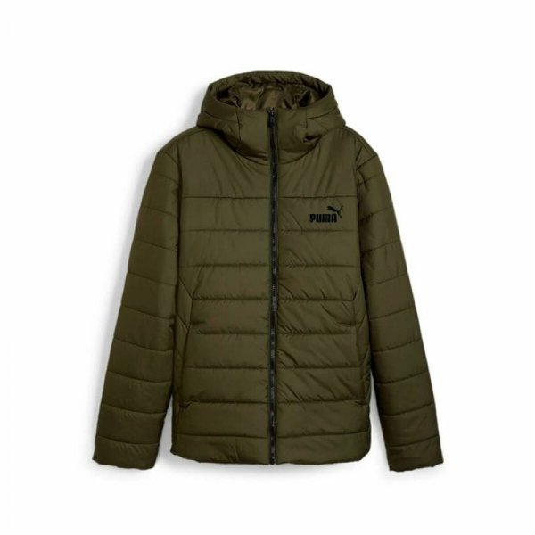Męska kurtka sportowa Puma Essentials Hooded Padded Ciemna zieleń