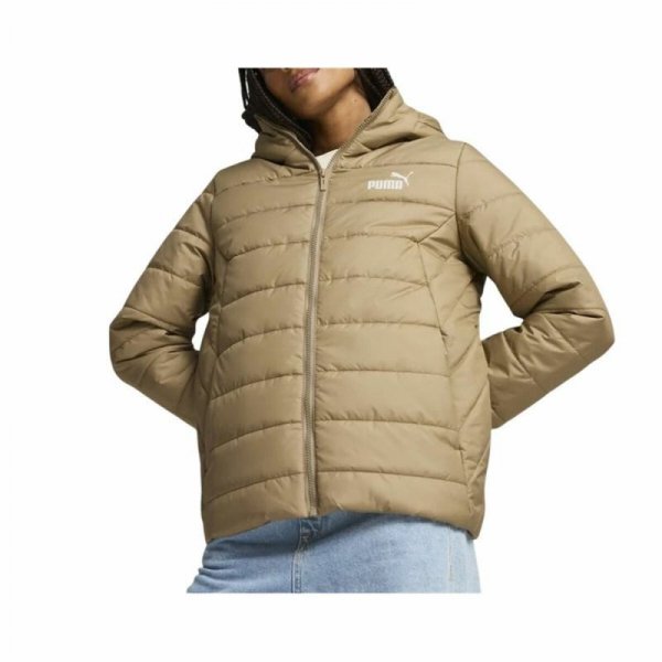 Kurtka Sportowa Damska Puma Ess Hooded Padded Jacket Beżowy