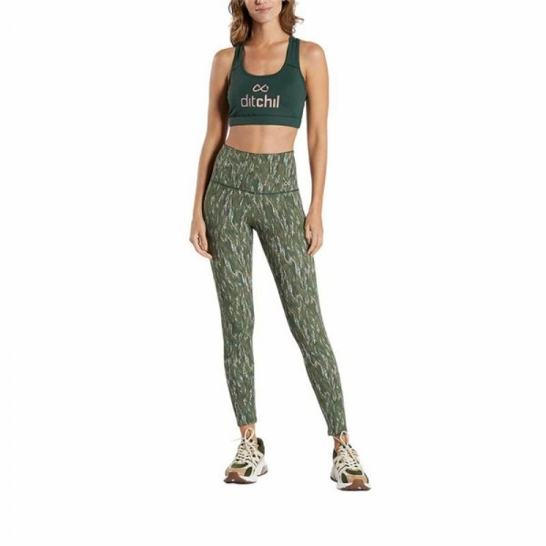 Legginsy Sportowe Damskie Ditchil Ditchil Vibrant Oliwka