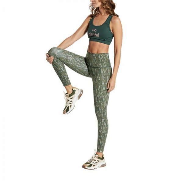Legginsy Sportowe Damskie Ditchil Ditchil Vibrant Oliwka
