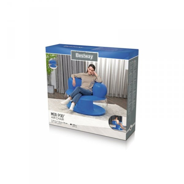 Bestway Fotel Inflacyjny Jednostkowy Kolor Mieszany 112x112x70 cm Wnętrze 75138