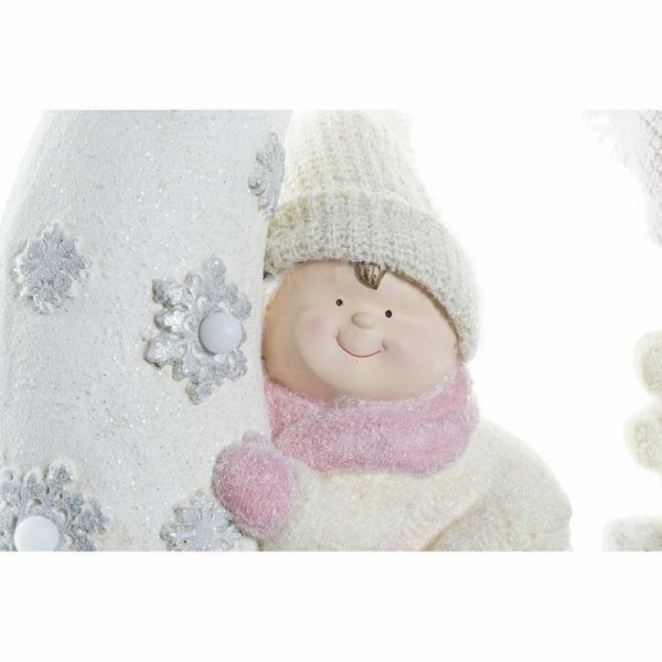 Figurka Dekoracyjna DKD Home Decor Biały Różowy Księżyc 31 x 20 x 43 cm (2 Sztuk)
