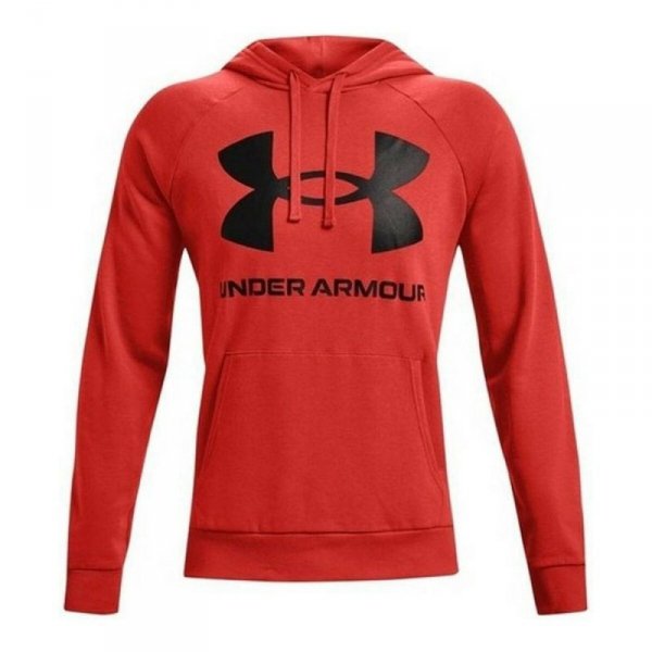 Bluza z kapturem Męska Under Armour Fleece Rival Czerwony