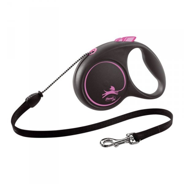 Smycz dla psa Flexi BLACK DESIGN 5 m Różowy Rozmiar S