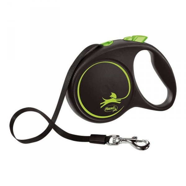 Smycz dla psa Flexi BLACK DESIGN 5 m Rozmiar M Kolor Zielony