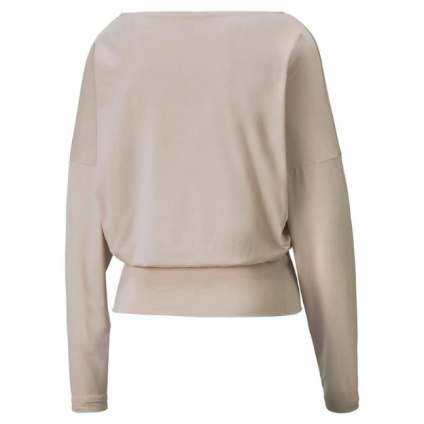 Bluza bez kaptura Damska Puma Studio Yogini Lite Łosoś