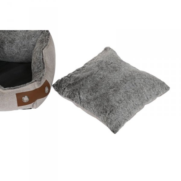 Łóżko dla zwierząt domowych DKD Home Decor Brązowy Beżowy Granatowy 60 x 60 x 20 cm
