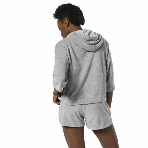 Bluza z kapturem Damska Reebok Wor Ciemny szary