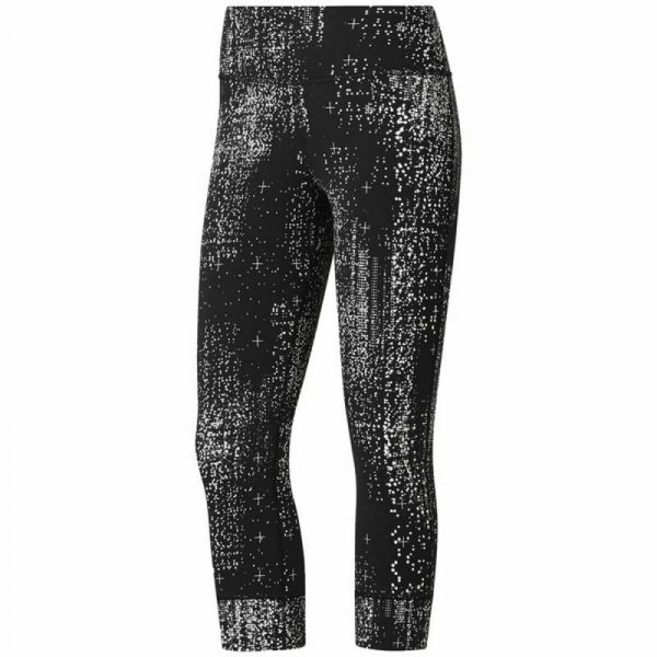 Legginsy Sportowe Damskie Reebok Lux 3/4 Czarny