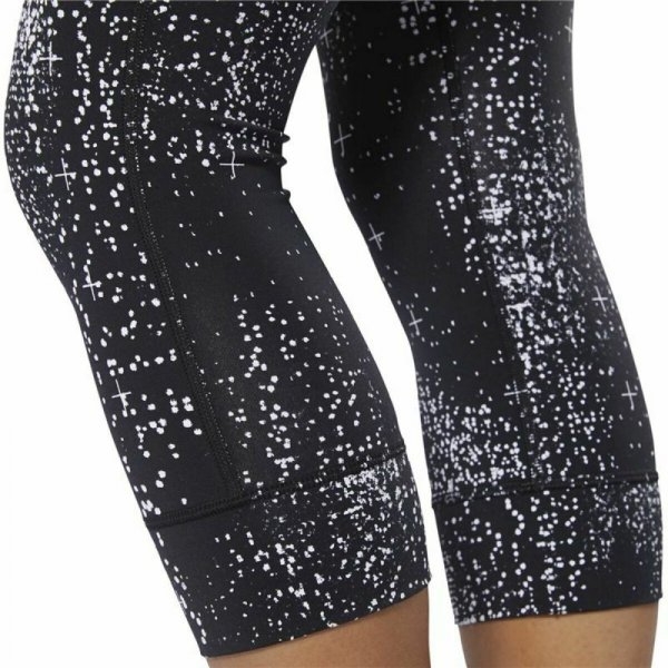 Legginsy Sportowe Damskie Reebok Lux 3/4 Czarny