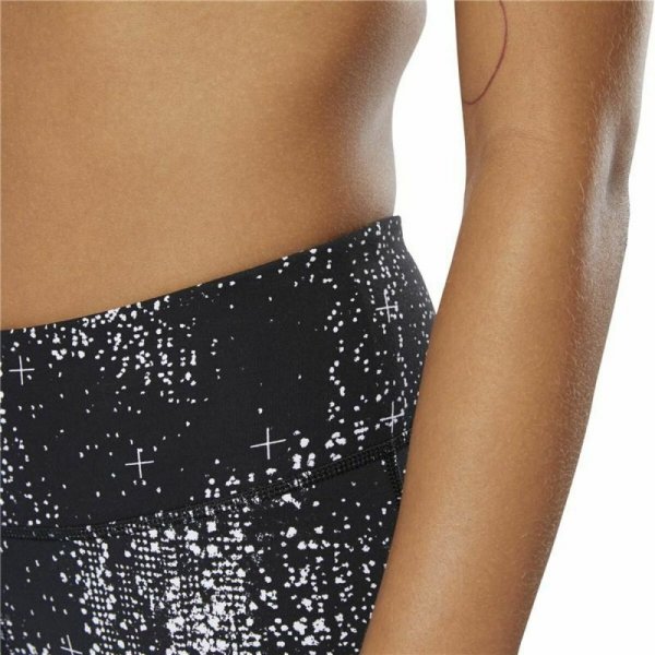 Legginsy Sportowe Damskie Reebok Lux 3/4 Czarny