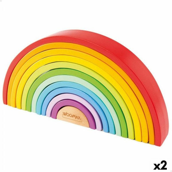 Drewniane Puzzle dla Dzieci Woomax Tęcza 11 Części 2 Sztuk