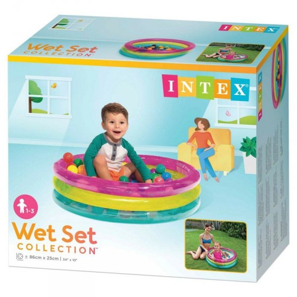 Basen z Piłeczkami Intex 86 x 25 x 86 cm (3 Sztuk)
