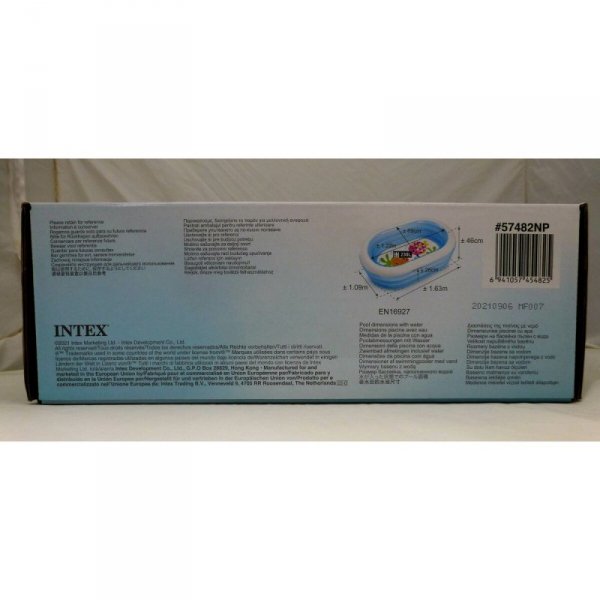 Dmuchany Fotel dla Dzieci Intex Owalna Niebieski Biały 230 L 163 x 46 x 107 cm (6 Sztuk)